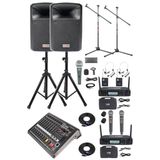 Midex Extreme Paket-3 Mixer Hoparlör Mikrofon Full Ses Sistemi Seti