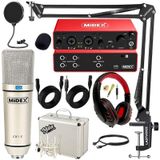 Midex Functional Paket-3 Studyo Ekipmanlari Mikrofon 4 Cikis Ses Karti Full Set