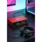Midex GLX-500 PRO-HD 2 Giriş 2 Çıkış USB Stüdyo Ses Kartı, Kulaklık ve XLR Kablo Hediyeli