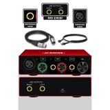Midex GLX-600 Pro Stüdyo Ses Kartı, 2 Giriş 2 Çıkış, XLR Mikrofon, USB Type-C
