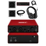 Midex GLX-800RD-H Üst Segment USB Stüdyo Ses Kartı + Kulaklık + Kablo