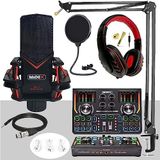 Midex Gmx-1 Titanium Set Efektli Ses Kartı Mikrofon Kulaklık Stand Kayıt Canlı Yayın