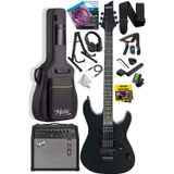 Midex GRX-300-50-AMP Profesyonel Elektro Gitar Seti 50 Watt Gainli Şarjlı Bluetooth'lu Amfi Full