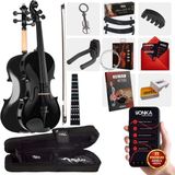 Midex HGA44BK-PAK Full Siyah Set Keman 4/4 (Yastık Susturucu Yedek Tel Reçine Çanta Yay)