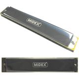 Midex HN-24SL Silver 24 Delikli Mızıka - Çok Renkli