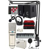 Midex Impressive Paket-5 Studyo Ekipmanlari Seti (Monitor Mikrofon Ses Karti Kulaklik Midi Klavye Pad Controller)