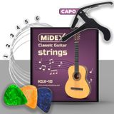 Midex Kgx-10C Klasik Gitar Teli Takimi Pena Ve Kapo (Capo) Seti