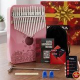 Midex KLX-350 Pembe Gerçek Ağaç 17 Tuşlu Full Set Kalimba