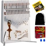 Midex KLX-540 Beyaz Kalimba 17 Tuşlu Full Set - Krem