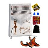 Midex KLX-540-PAK Beyaz Renk Gerçek Ağaç Kalimba 17 Tuşlu Full Set