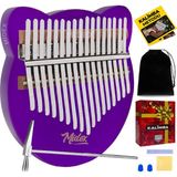 Midex KLX-660 Mor Renk Cam Kalimba 17 Tuşlu Full Set - Naturel