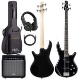 Midex MBG-400BK-25AMP 4 Telli Bas Gitar ve 25W Amfi Gigbag Kulaklık Set