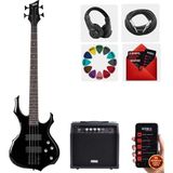 Midex MBG-410BK-20AMP 4 Telli Bas Gitar ve 20W Amfi Kulaklık Set - Siyah