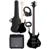 Midex MBG-410BK-25AMP 4 Telli Bas Gitar ve 25W Amfi Gigbag Kulaklık Set