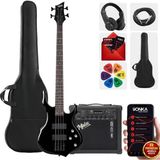 Midex MBG-410BK-25AMP 4 Telli Bas Gitar ve 25W Amfi Kulaklık Set - Koyu Siyah