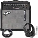Midex MGA-50HD Elektro Gitar Amfisi 50 Watt USB Bluetooth Şarjlı 4 Girişli (Kulaklık ve Kablo Dahil) - Gri