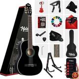 Midex MGX-100BK-ST Üst Seviye Klasik Gitar 4/4 Sap Ayarlı (Stand Çanta Askı Capo Pena) - Siyah
