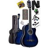 Midex MGX-100BL-BAG Üst Seviye Klasik Gitar 4/4 Sap Ayarlı (Tuner Çanta Askı Capo Metod Pena)