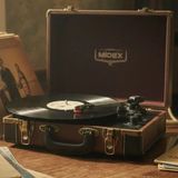 Midex Mtx-101BN Nostaljik Retro Pikap Plak Çalar Şarjlı ve Bluetooth'lu - Kahverengi