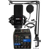 Midex MX-2020 Solo Mix Condenser Mikrofon ve Kayıt Mixer Seti - Çok Renkli