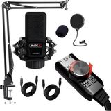 Midex MX-2020-STB Gaming 7.1 Ses Kartı ve Mikrofon Seti Canlı Yayın Lol Pubg - Siyah