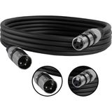 Midex MXL-3M-BK Kaliteli XLR TO XLR 3 mt. Mikrofon Kablosu - Siyah