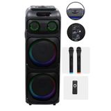 Midex MXR-2000 Mikrofonlu Portatif Taşınabilir Ses Sistemi Hoparlör 2000W, Radyo Bluetooth, Siyah