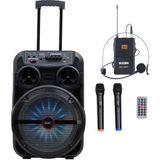 Midex MXR-280 Taşınabilir Mikrofonlu Işıklı Akülü Ses Sistemi Hoparlör (12 Inç 280 Watt) - 280W