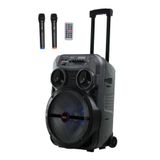 Midex MXR-280 Taşınabilir Mikrofonlu Işıklı Akülü Ses Sistemi Hoparlör, 12 İnç, 280 Watt, Siyah