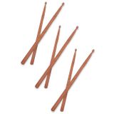 Midex OAK-110-5A-3X Ahşap Meşe Ağacı Bateri Baget Davul Bageti 5A Drumsticks (3 Çift)