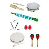 Midex Örf Aletleri Seti Under Paket-2 Marakas Melodika Zilli Tef Çelik Üçgen Vurmalı Çalgı (7 Parça)