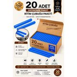 Midex Örf-Bt-25Bl-10X Mavi Ritim Çubuğu Örf Aletleri Seti 25 Cm Karbon Fiber Toptan Paket (10 Çift Tek Renk)