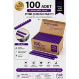 Midex Orf-Bt-25Prp-50X Mor Ritim Çubuğu Paketi 25 Cm Karbon Fiber Örf Aletleri Seti Toptan Paket (Tek Renk 50 Çift)