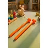 Midex Orf-Tfk-23Or Turuncu Çocuk Davulu Tokmağı 23 Cm Ritim Çubuğu Örf Aleti (Karbon Fiber)