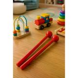 Midex Orf-Tfk-23Rd Kırmızı Çocuk Davulu Tokmağı 23 Cm Ritim Çubuğu Örf Aleti (Karbon Fiber)