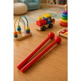 Midex Orf-Tfk-23Rd Kırmızı Çocuk Davulu Tokmağı 23 Cm Ritim Çubuğu Örf Aleti (Karbon Fiber)