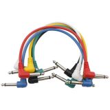 Midex Pj6 Gitar Kablosu Efekt Pedal Kablosu 6 Lı Set 30 Cm 6 Farklı Renk 6.35mm Jack Kablo