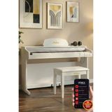 Midex Plx-190Wh 88 Tuşlu Hammer Action Ve Tuş Hassasiyeti Beyaz Dijital Piyano