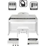 Midex Plx-190Wh Dijital Piyano 88 Tuslu Beyaz Tus Hassasiyetli Cekic Aksiyonlu