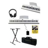 Midex PLX-80WHST Taşınabilir Katlanır Dijital Piyano Tuş Hassasiyetli 88 Tuş BT (Stand Sustain Kulaklık Çanta Metod)