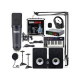 Midex Private Paket-7 Monitör-Mikrofon-Ses Kartı-Kulaklık ve Midi Klavye Stüdyo Ekipmanları Seti