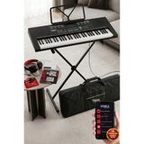 Midex Ps-2500ks Led Ekran 61 Tuşlu Org Klavye (STAND ÇANTA KULAKLIK MİKROFON NOTALIK METOD)