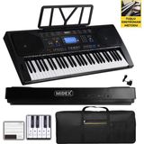 Midex PS-4500 Tuş Hassasiyetli 61 Tuşlu Org Dijital LCD Ekran USB MP3 Çanta Notalık Metod (300 Ses 300 Ritim) - Siyah - Paket-1(Ana Varyant)