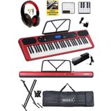 Midex Ps-5200Rd-Hss Pro Org 61 Led Işıklı Tuş Hassasiyetli Bluetooth Midi Kulaklık Stand Sustain