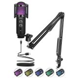 Midex REGARD RGB Set USB Ekholu Oyuncu ve Yayıncı Mikrofonu (Kayıt Gaming Tiktok Twitch Canlı yayın Discord Youtube)