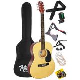 Midex RG-550NT Pack Kaliteli Natural 40 İnç Akustik Gitar Seti 4/4 Yetişkin