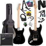 Midex RPH-31BK-25AMP Solak Elektro Gitar 25W Amfili Full Set - Siyah