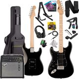 Midex RPH-31BK-50AMP Solak Elektro Gitar 50W AMFILI FULL SET - Siyah