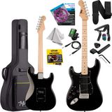 Midex RPH-31BK Solak Elektro Gitar Seti Maple Klavye Strat Kasa Sss Manyetik - Siyah