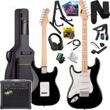 Midex RPH-31WB-25AMP Solak Elektro Gitar 25W Amfili Full Set - Siyah - Beyaz